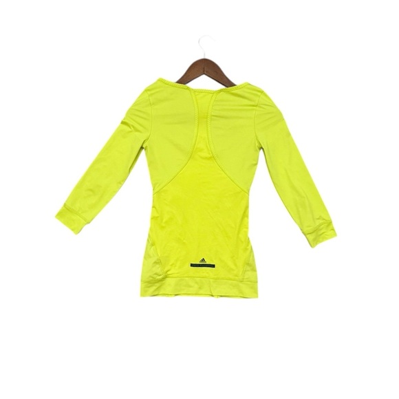 Adidas X Stella McCartney Neon Yellow Mesh Detail Top Size XSmall - Picture 6 of 8